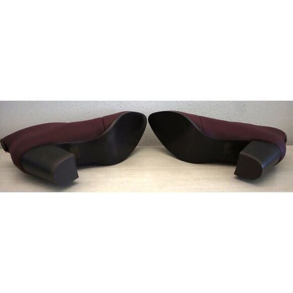 Journee Collection Women Sz 9 Wine/Burgundy Bellamy Block Heel Dress Bootie - Picture 3 of 7